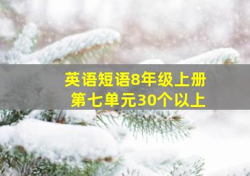 英语短语8年级上册第七单元30个以上