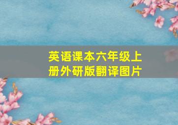 英语课本六年级上册外研版翻译图片