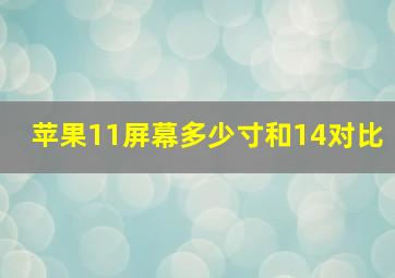 苹果11屏幕多少寸和14对比