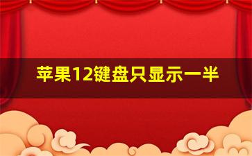 苹果12键盘只显示一半