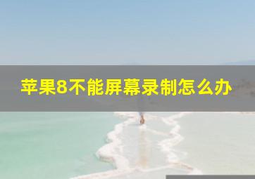 苹果8不能屏幕录制怎么办