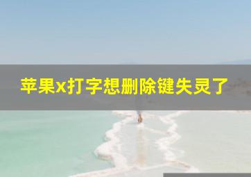 苹果x打字想删除键失灵了