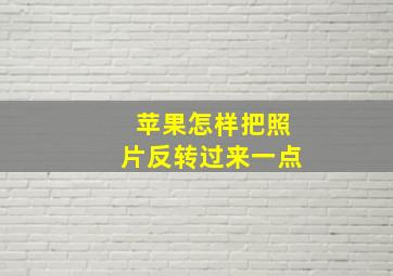 苹果怎样把照片反转过来一点