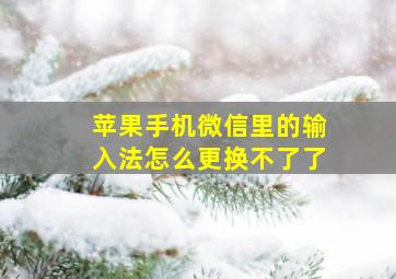 苹果手机微信里的输入法怎么更换不了了