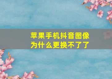 苹果手机抖音图像为什么更换不了了