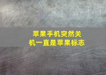 苹果手机突然关机一直是苹果标志