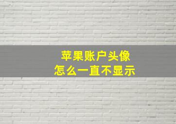 苹果账户头像怎么一直不显示