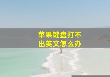 苹果键盘打不出英文怎么办