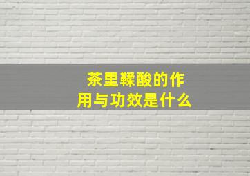 茶里鞣酸的作用与功效是什么