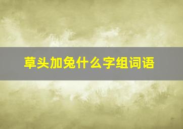 草头加兔什么字组词语