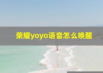 荣耀yoyo语音怎么唤醒