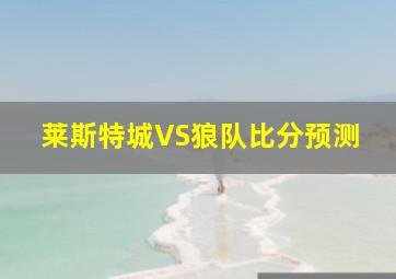 莱斯特城VS狼队比分预测