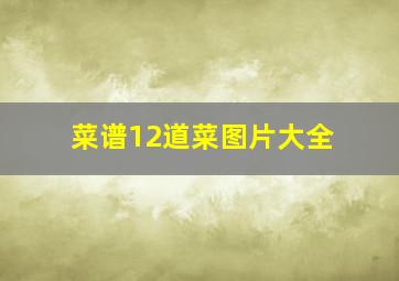 菜谱12道菜图片大全