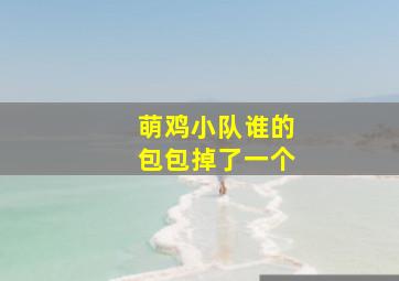 萌鸡小队谁的包包掉了一个