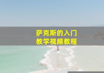 萨克斯的入门教学视频教程