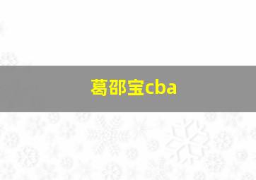 葛邵宝cba