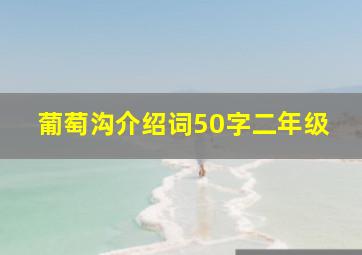 葡萄沟介绍词50字二年级