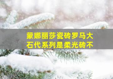 蒙娜丽莎瓷砖罗马大石代系列是柔光砖不