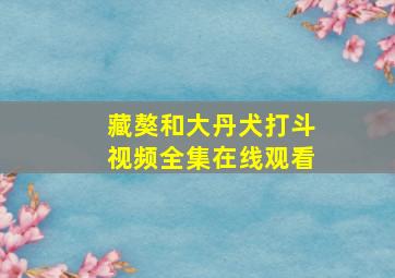 藏獒和大丹犬打斗视频全集在线观看