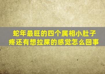 蛇年最旺的四个属相小肚子疼还有想拉屎的感觉怎么回事