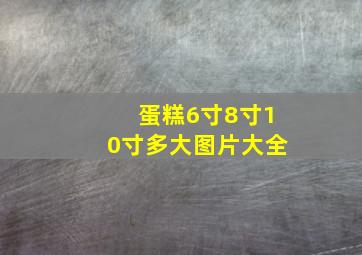 蛋糕6寸8寸10寸多大图片大全