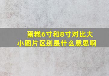 蛋糕6寸和8寸对比大小图片区别是什么意思啊