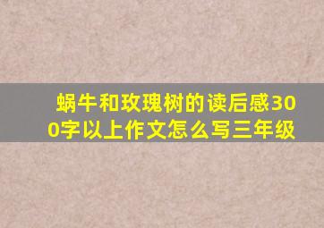 蜗牛和玫瑰树的读后感300字以上作文怎么写三年级