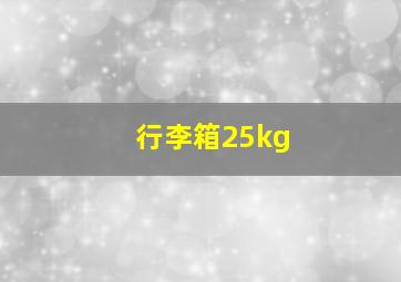 行李箱25kg