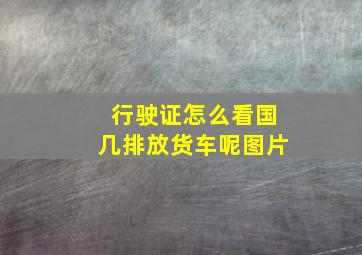 行驶证怎么看国几排放货车呢图片