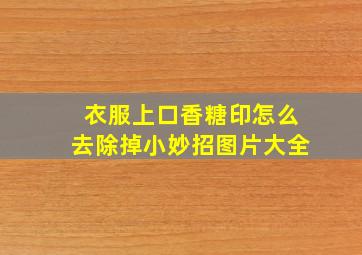 衣服上口香糖印怎么去除掉小妙招图片大全