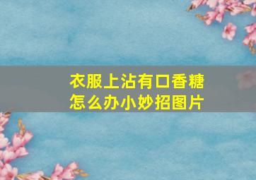 衣服上沾有口香糖怎么办小妙招图片