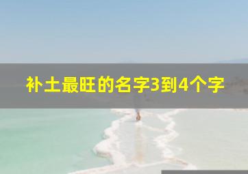 补土最旺的名字3到4个字