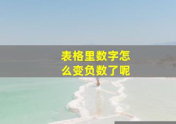 表格里数字怎么变负数了呢