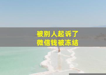 被别人起诉了微信钱被冻结