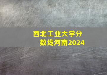 西北工业大学分数线河南2024