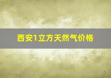 西安1立方天然气价格