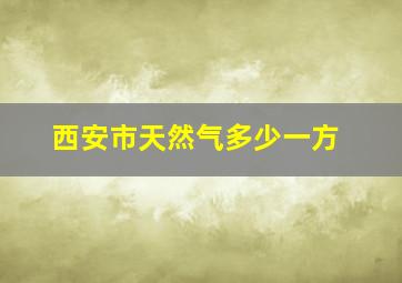 西安市天然气多少一方