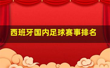 西班牙国内足球赛事排名