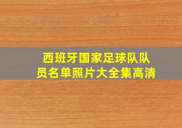 西班牙国家足球队队员名单照片大全集高清