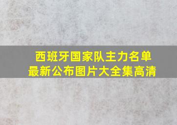 西班牙国家队主力名单最新公布图片大全集高清