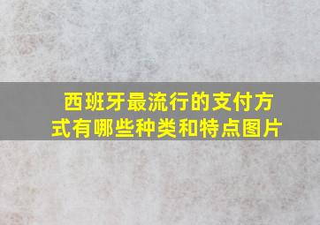 西班牙最流行的支付方式有哪些种类和特点图片