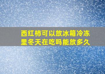 西红柿可以放冰箱冷冻里冬天在吃吗能放多久