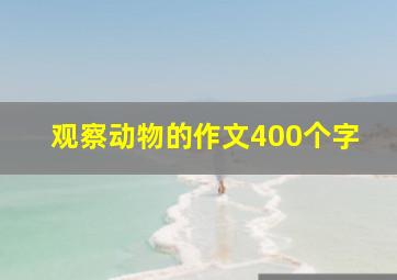 观察动物的作文400个字