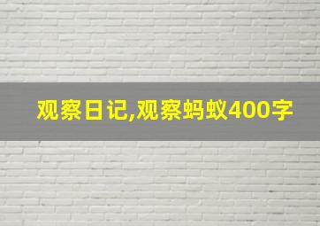 观察日记,观察蚂蚁400字