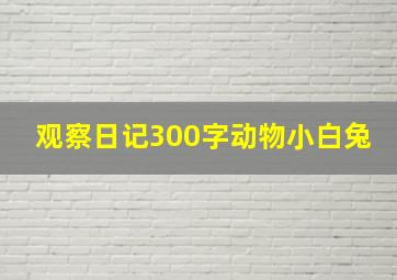 观察日记300字动物小白兔