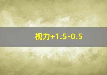 视力+1.5-0.5