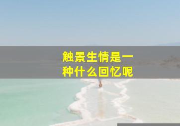 触景生情是一种什么回忆呢