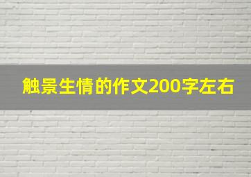 触景生情的作文200字左右