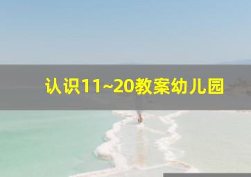 认识11~20教案幼儿园