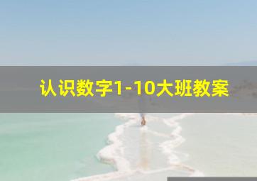 认识数字1-10大班教案